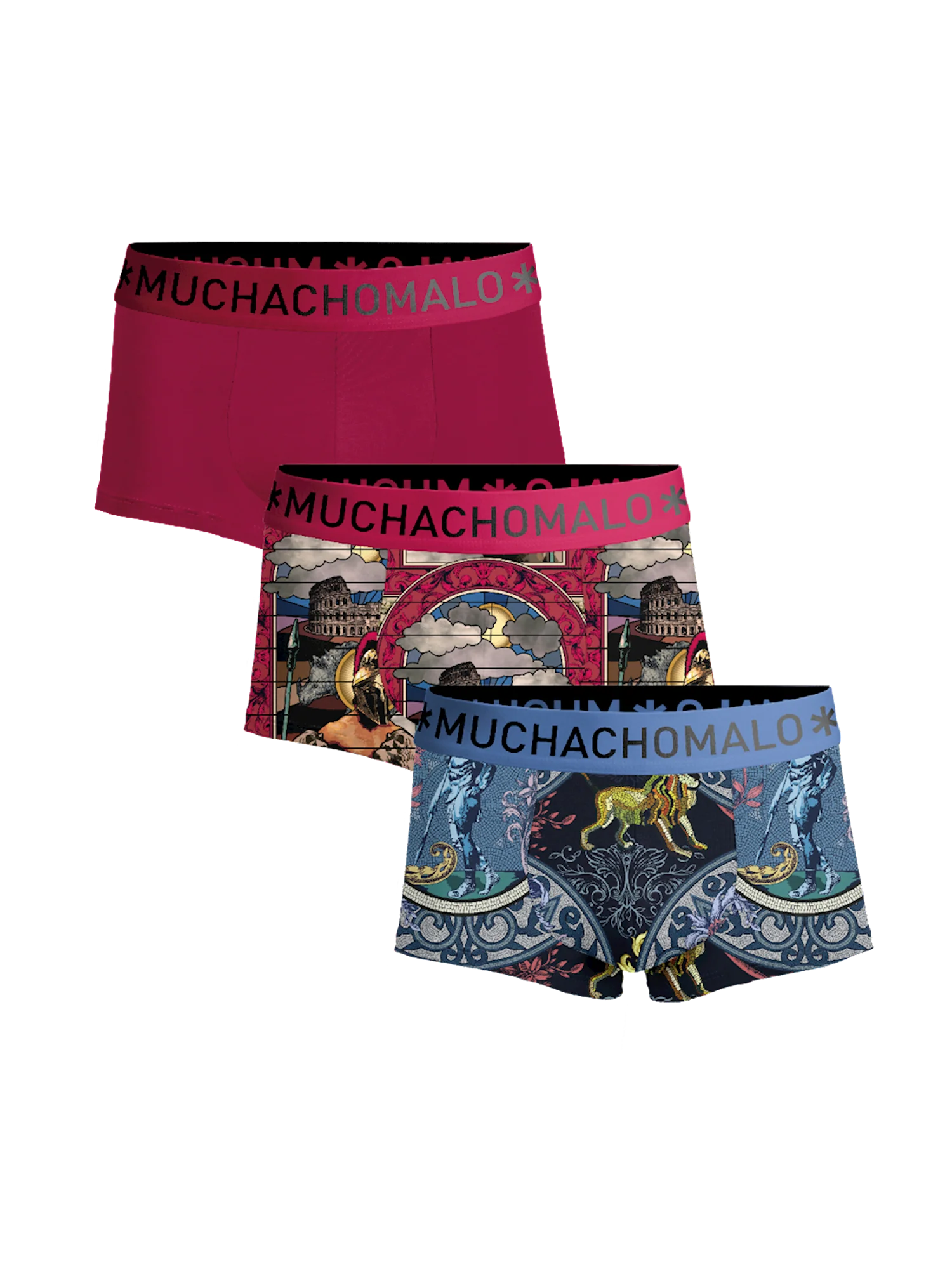 Muchachomalo Heren 3-pack trunks rome