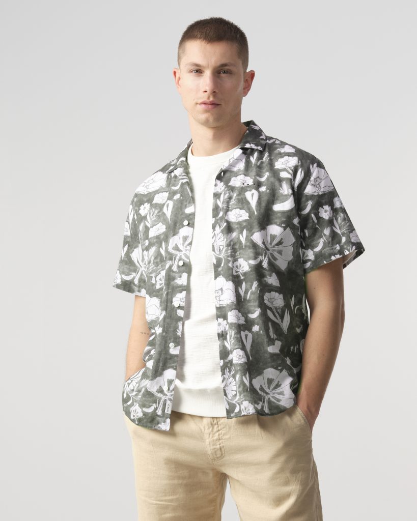 J.C. Rags Elvis floral casual overhemd met korte mouwen