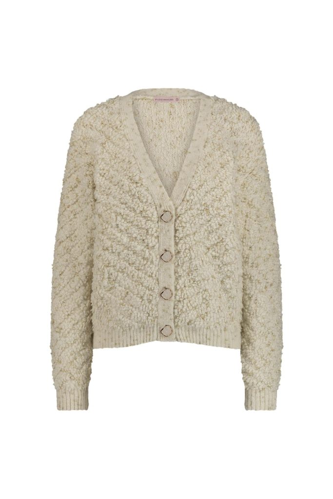 Studio Anneloes Female Vesten Iris Chunky Glitter Cardigan 12026