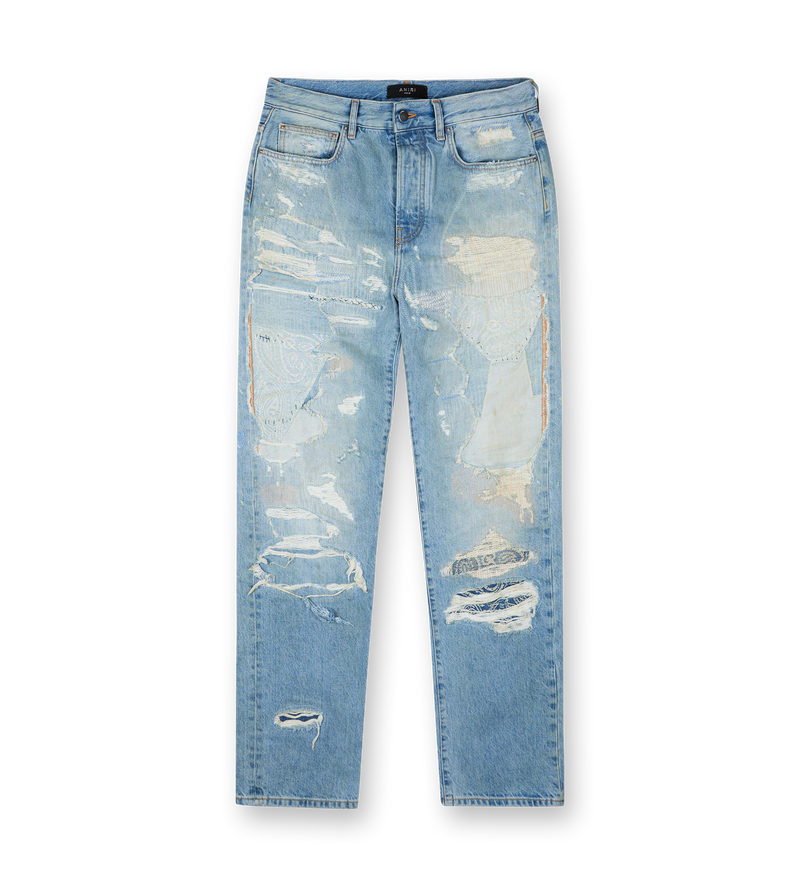 Repaired Straight Jean Antique Indigo - 34