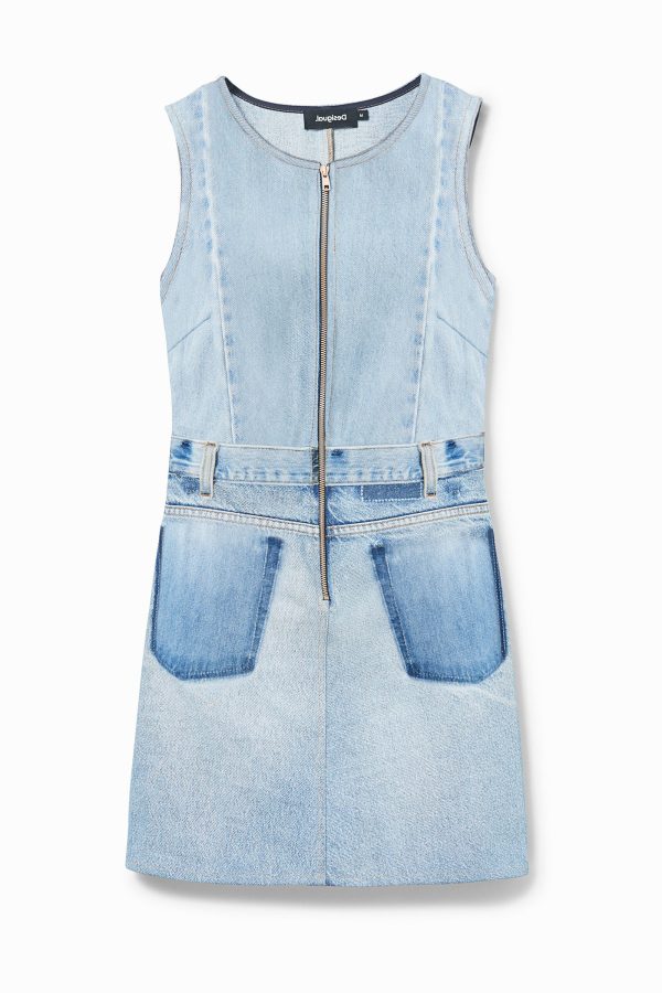 Upcycling denim overgooier - BLUE - S