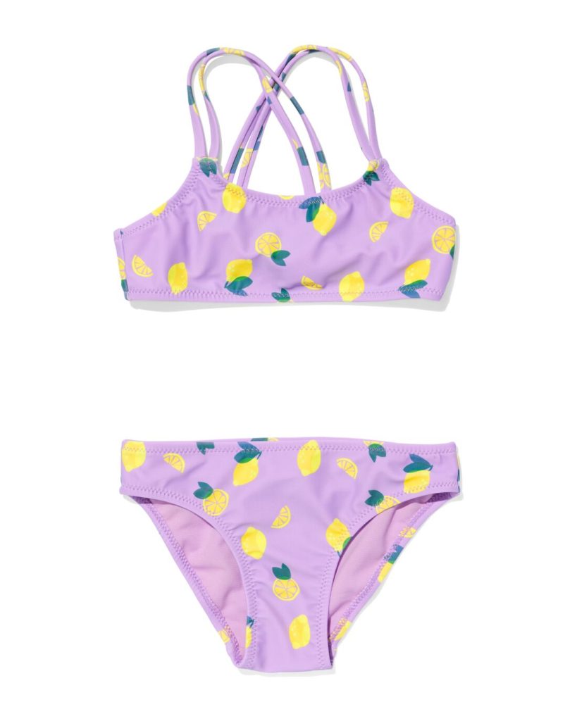 HEMA Kinder Bikini Met Citroenen Paars (paars)