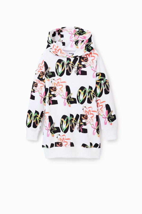 Sweatjurk Love - WHITE - 3/4