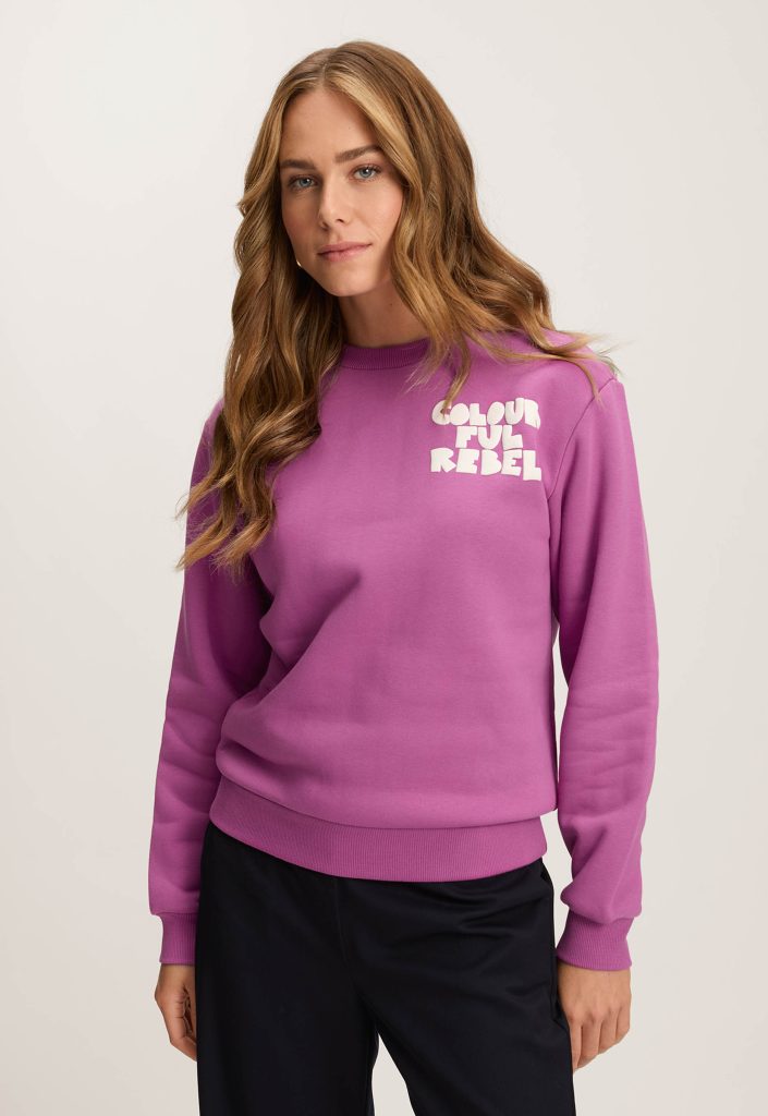 Colourful Rebel Logo Wave Puff Sweater