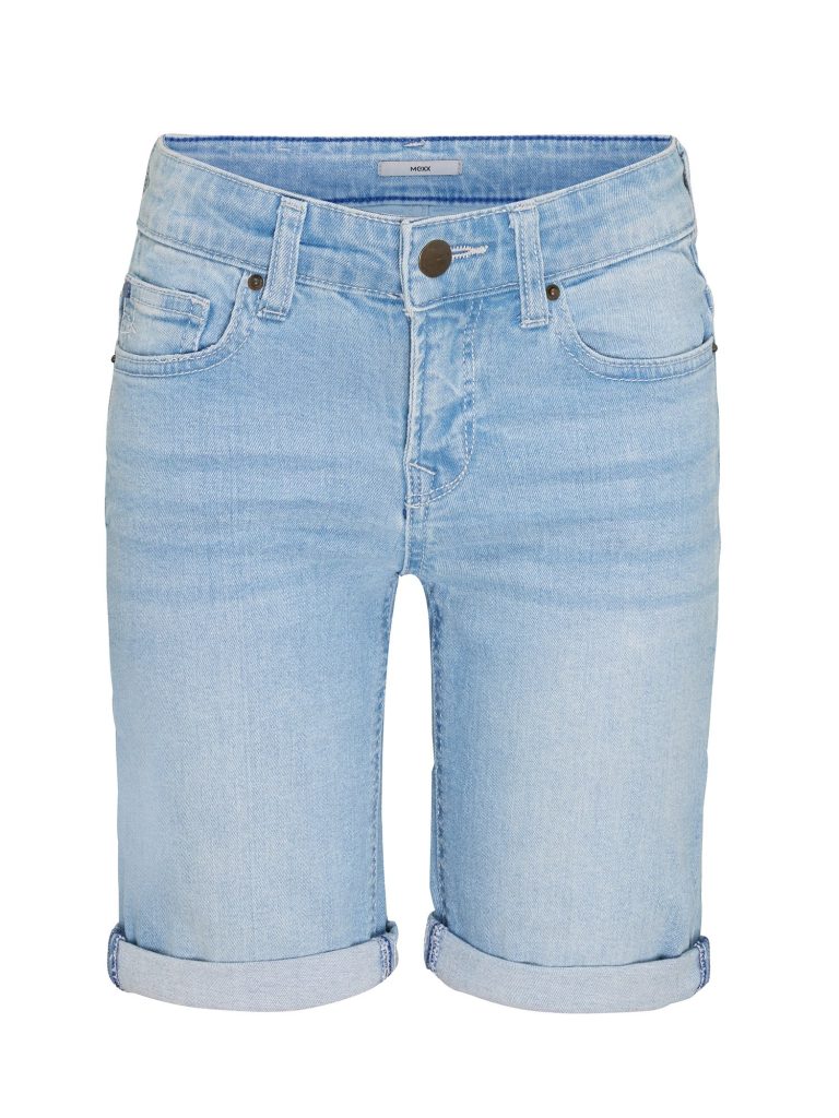 Short Regular Waist Straight Leg Jeans Blauw