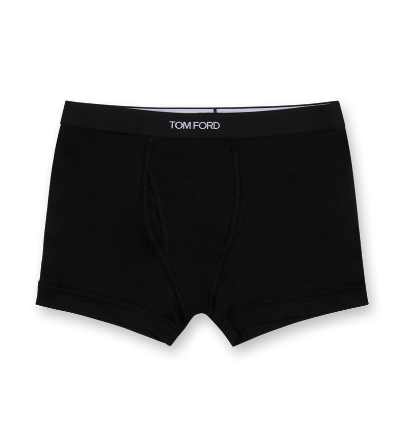 Cotton Boxer Briefs Black - XS