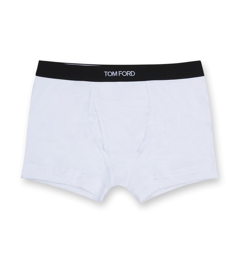 Cotton Boxer Briefs White - L