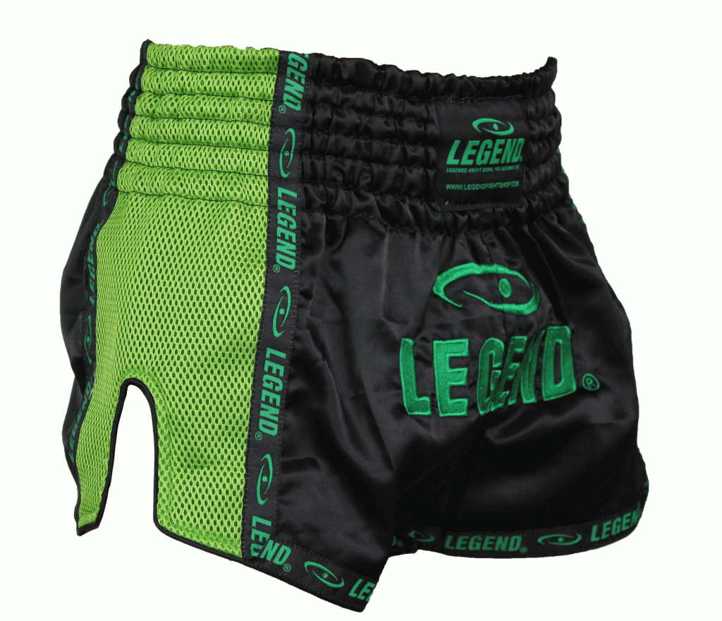 Legend Sports Kickboks broekje kids/volwassenen groen mesh