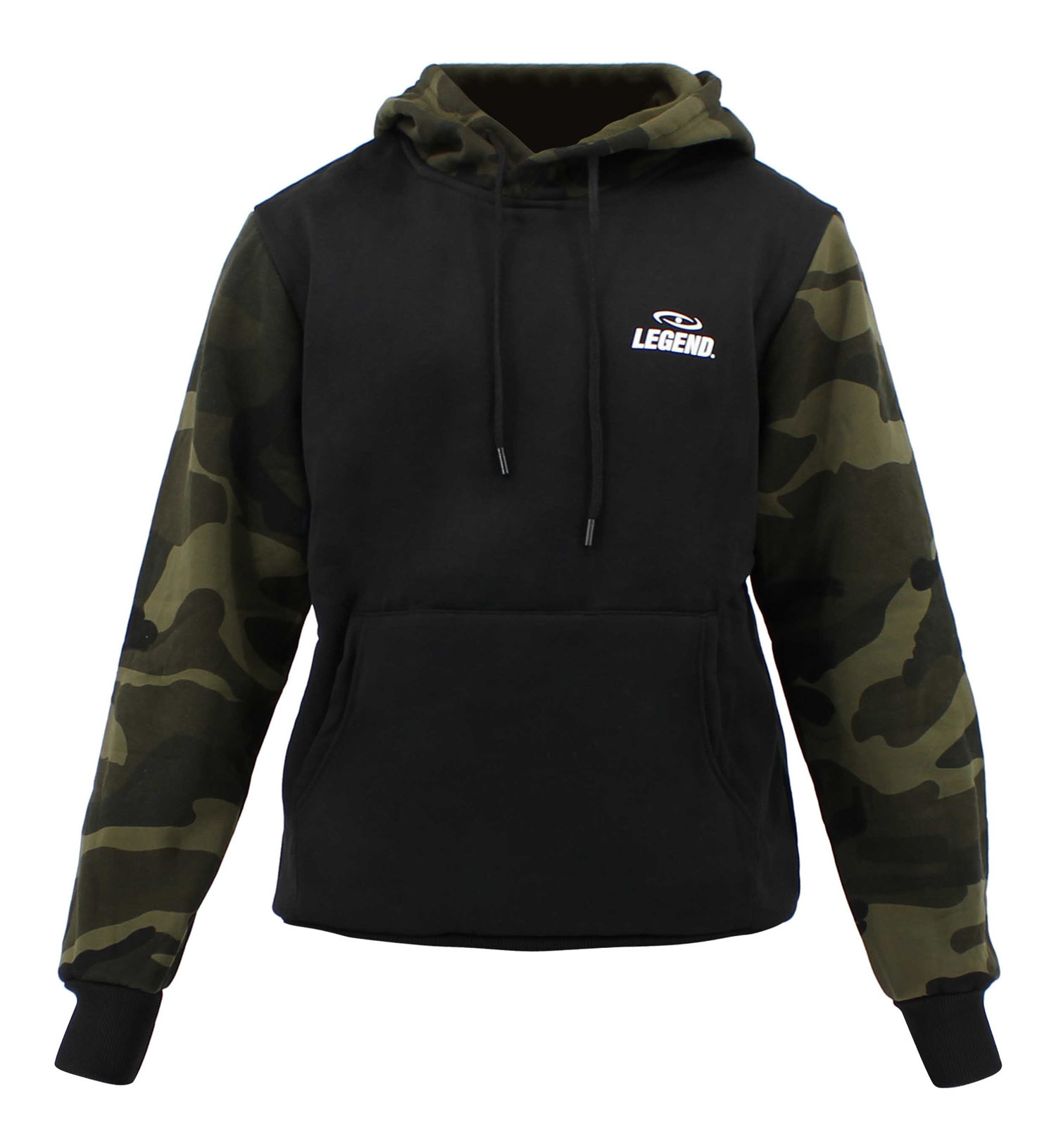 Legend Sports Hoodie dames/heren zwart camo fleece