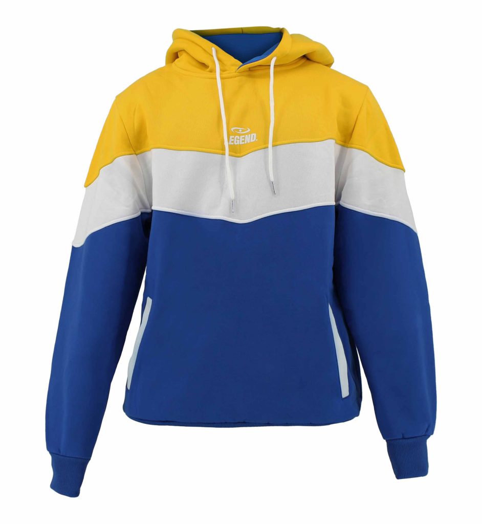 Legend Sports Hoodie legend tricolore dames/heren geel fleece