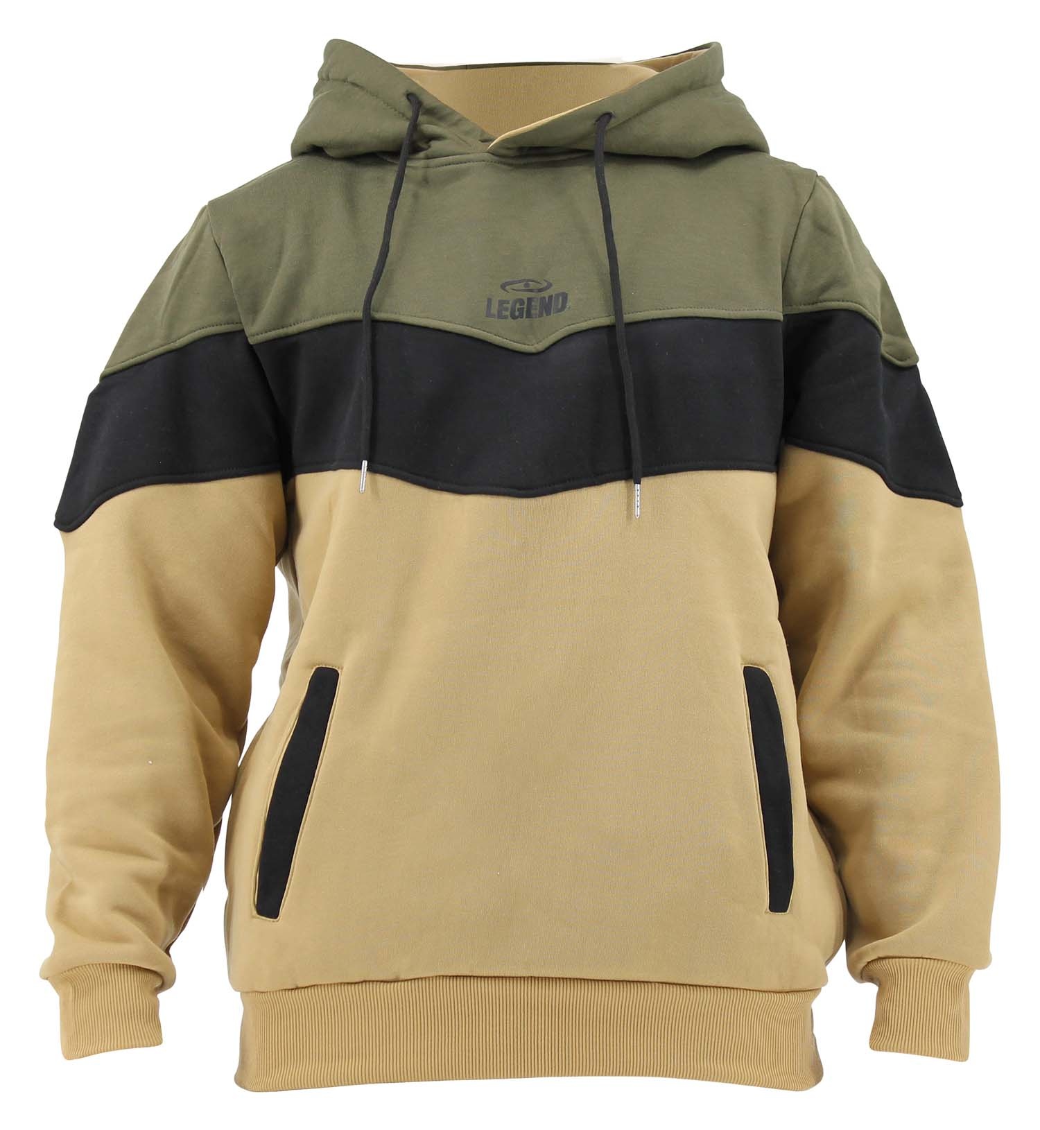 Legend Sports Hoodie legend tricolore dames/heren beige fleece