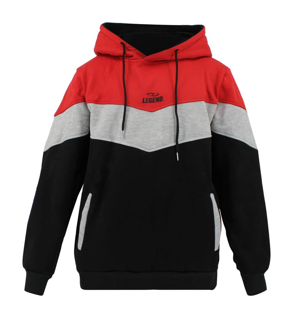 Legend Sports Hoodie legend tricolore dames/heren rood fleece