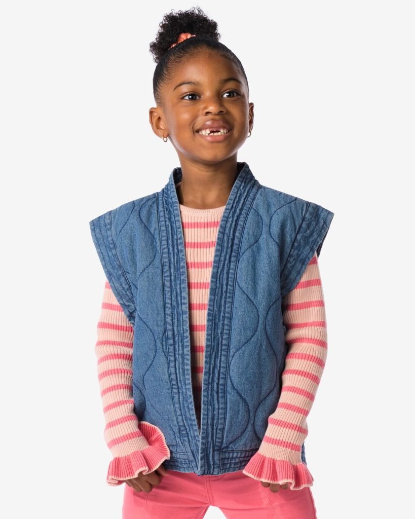 HEMA Kindergilet Denim Blauw (blauw)