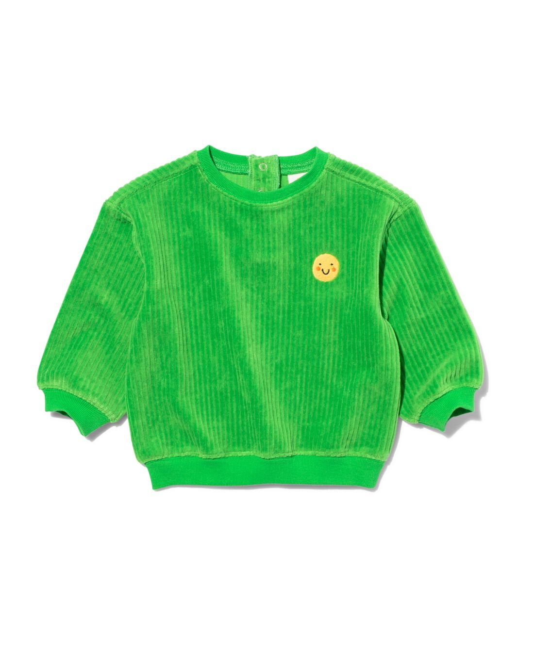 HEMA Babysweater Rib Velour Groen (groen)