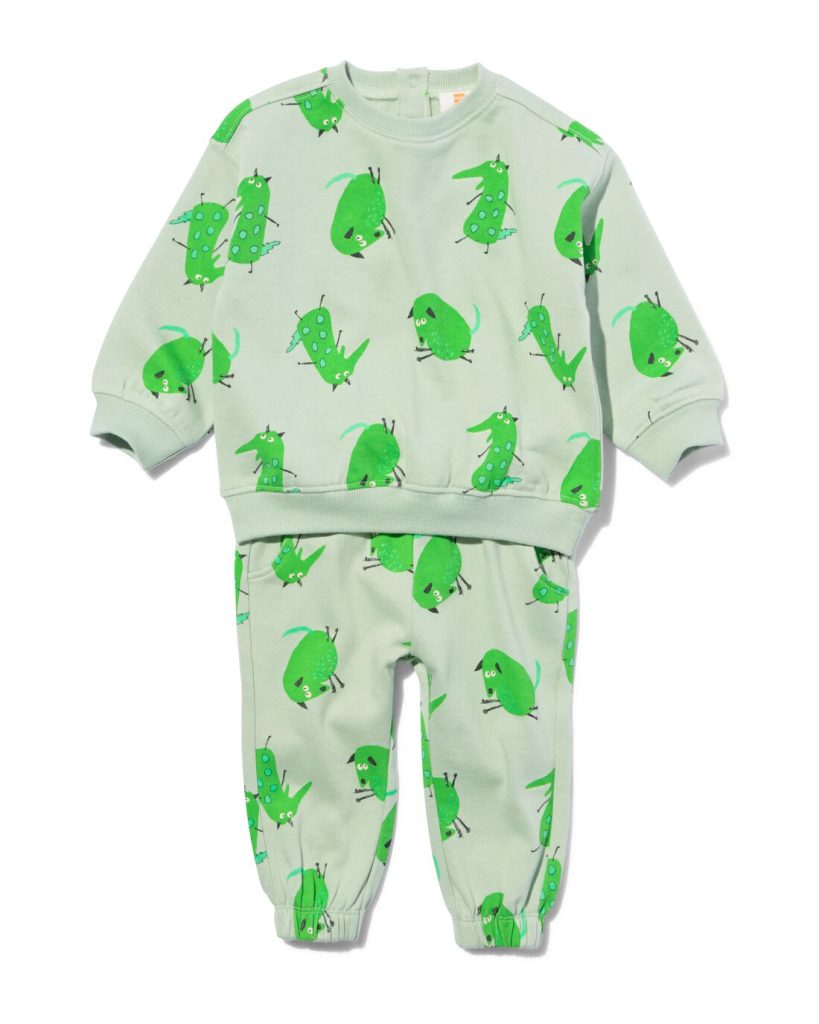 HEMA Baby Kledingset Hond Draak Groen (groen)