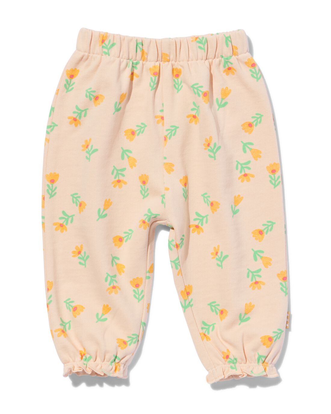 HEMA Babybroek Katoen Bloemen Perzik (perzik)