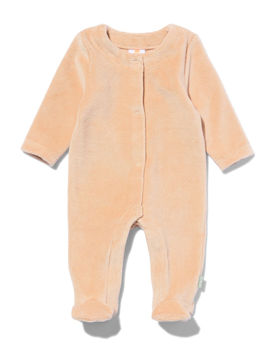 HEMA Newborn Jumpsuit Rib Velour Zand (zand)