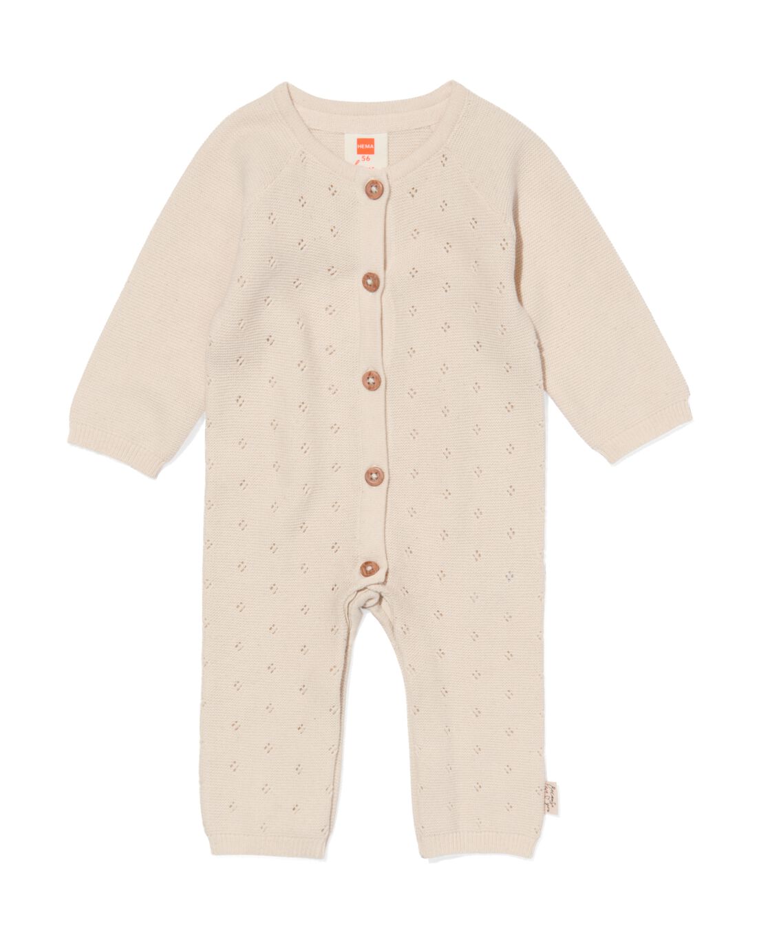 HEMA Newborn Jumpsuit Ajour Ecru (ecru)