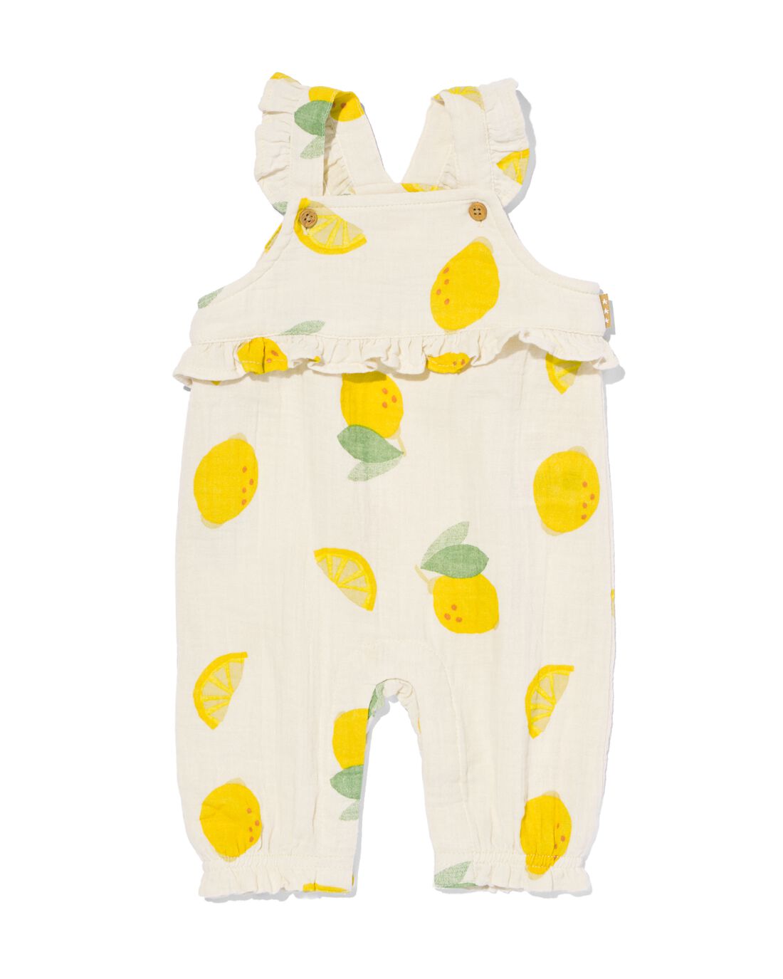 HEMA Newborn Jumpsuit Mousseline Citroenen Ecru (ecru)