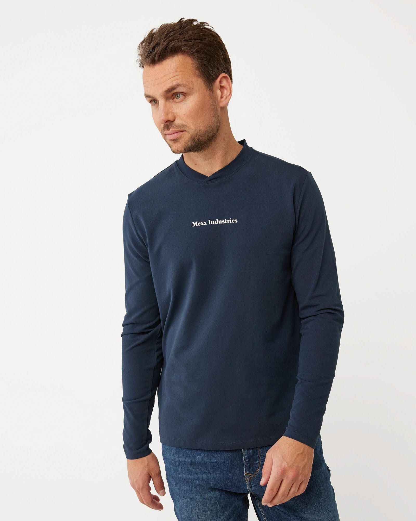 Logo t-shirt LS Navy