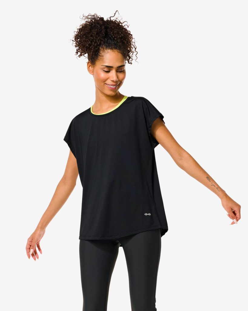 HEMA Dames Sportshirt Zwart (zwart)