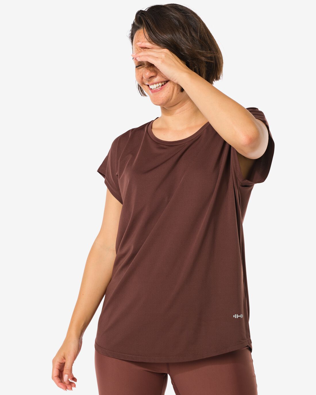 HEMA Dames Sportshirt Donkerbruin (donkerbruin)