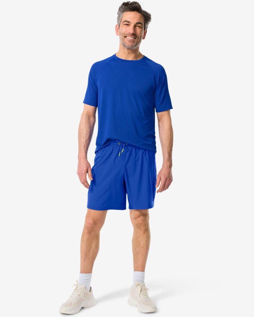 HEMA Heren Sportbroek Kort Blauw (blauw)