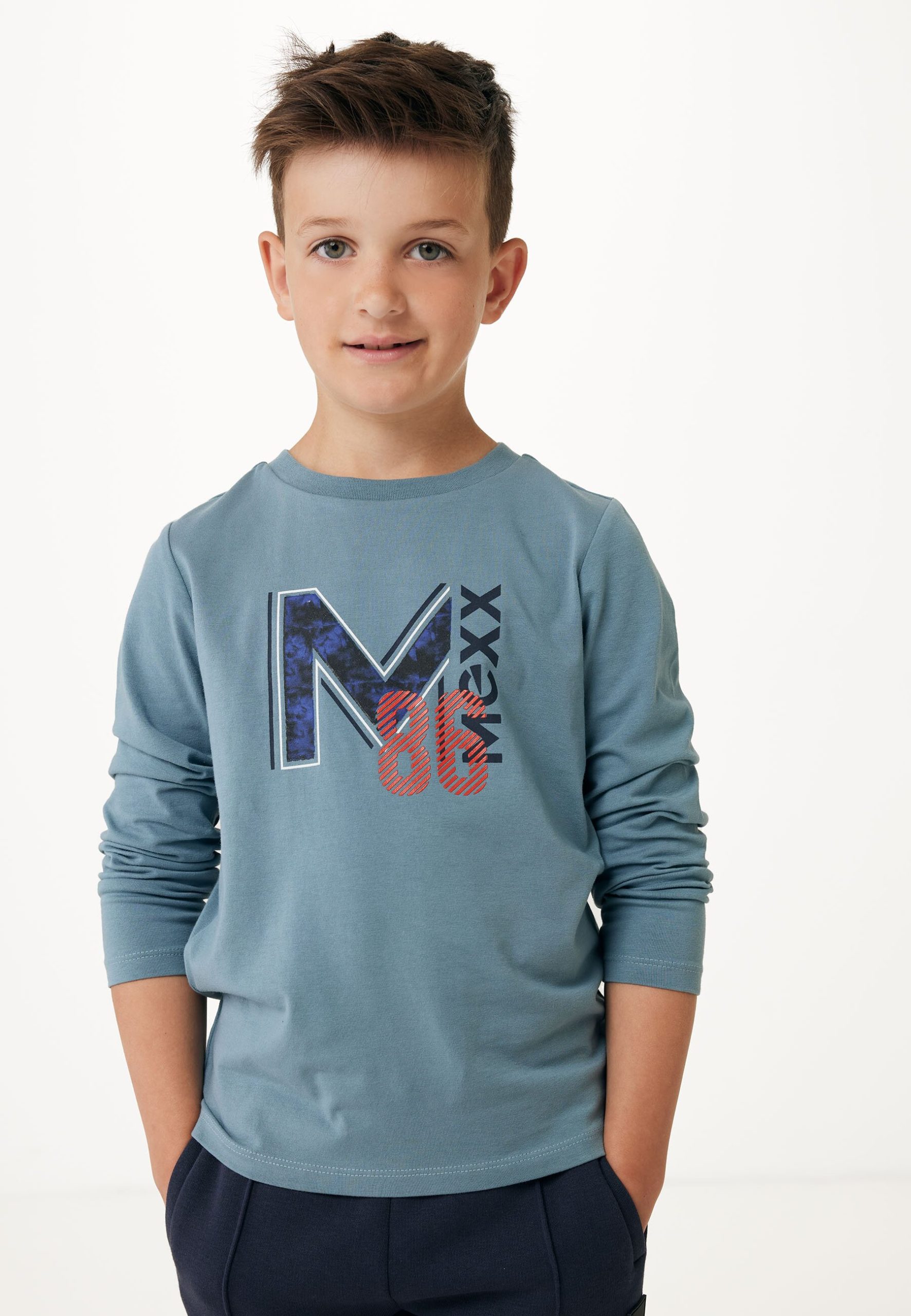 T-shirt Met Opdruk Blauw