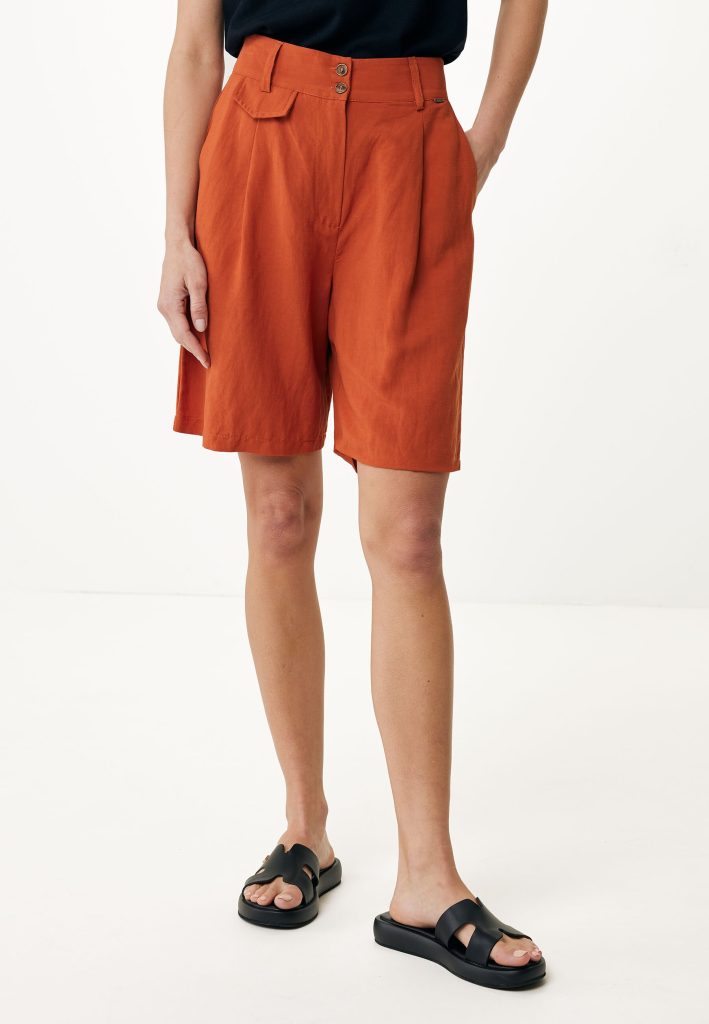 Linnen Shorts Oranje