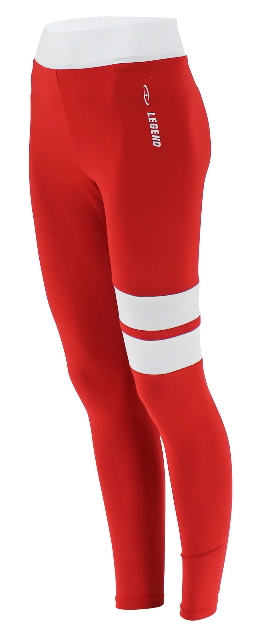 Legend Sports Sportlegging red white stripe