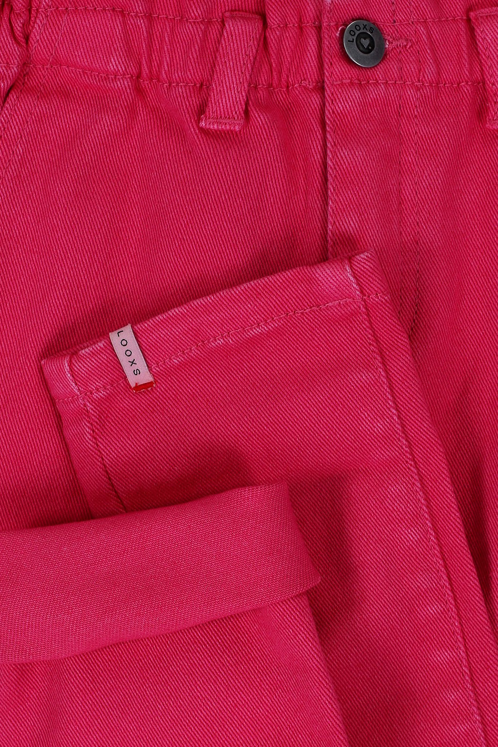 Looxs Revolution Denim momfit washed fuchsia voor meisjes in de kleur