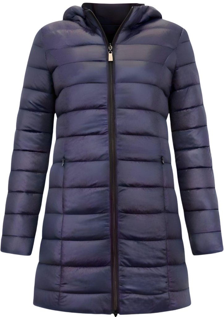 Gentile Bellini Lange puffer jas met capuchon slim fit