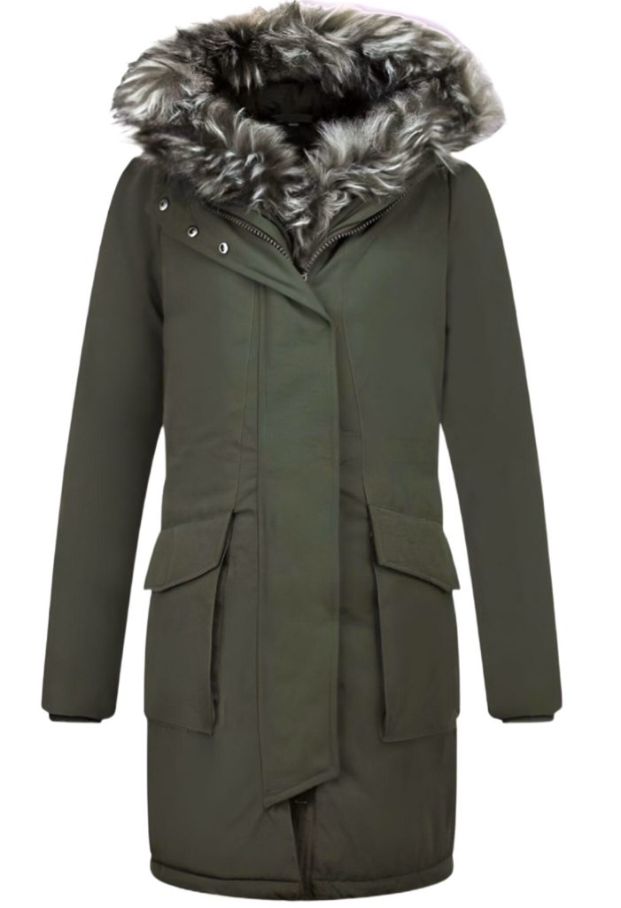 Gentile Bellini Lange parka jas met faux bontkraag