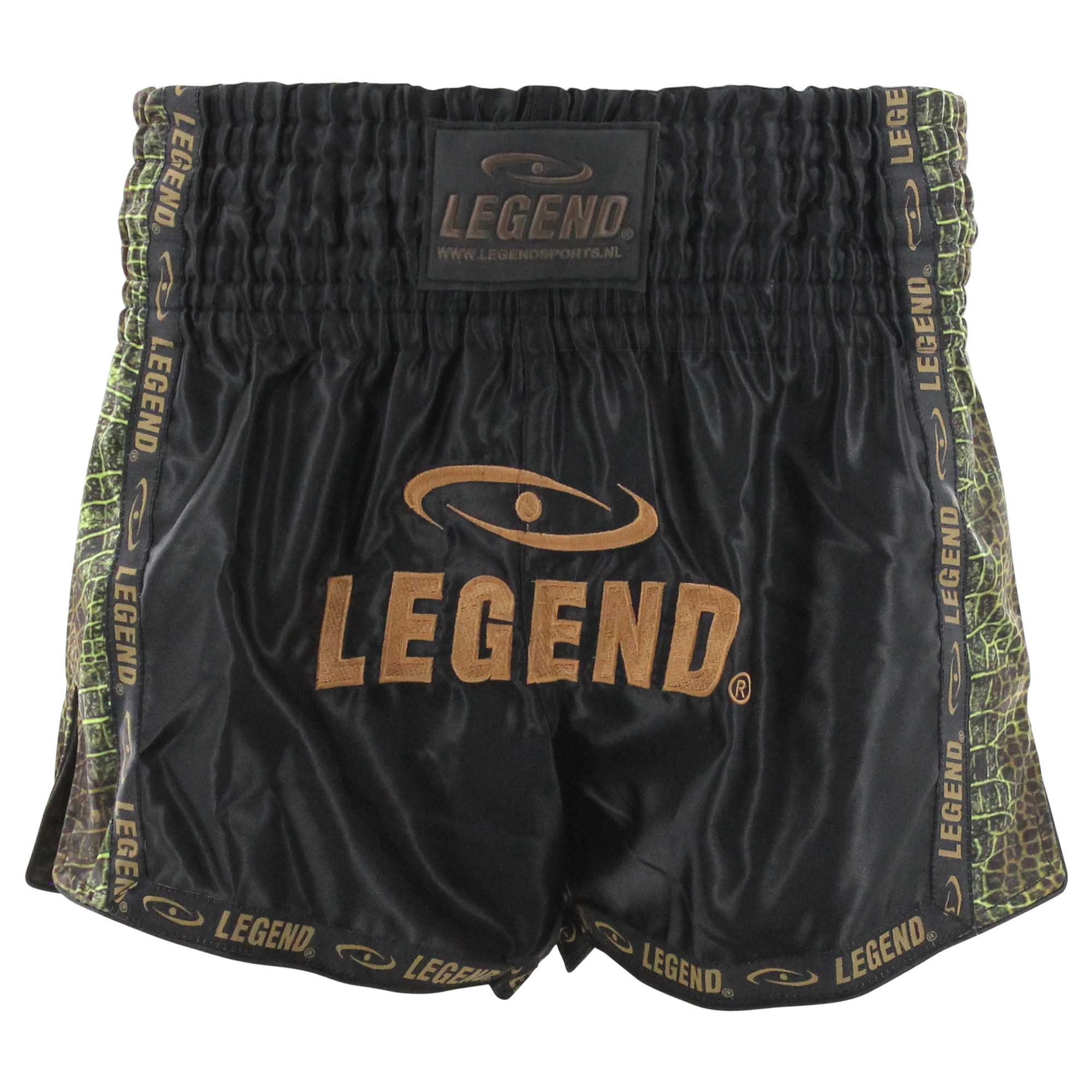 Legend Sports Kickboks broekje kids/volwassenen killer crock goud satijn