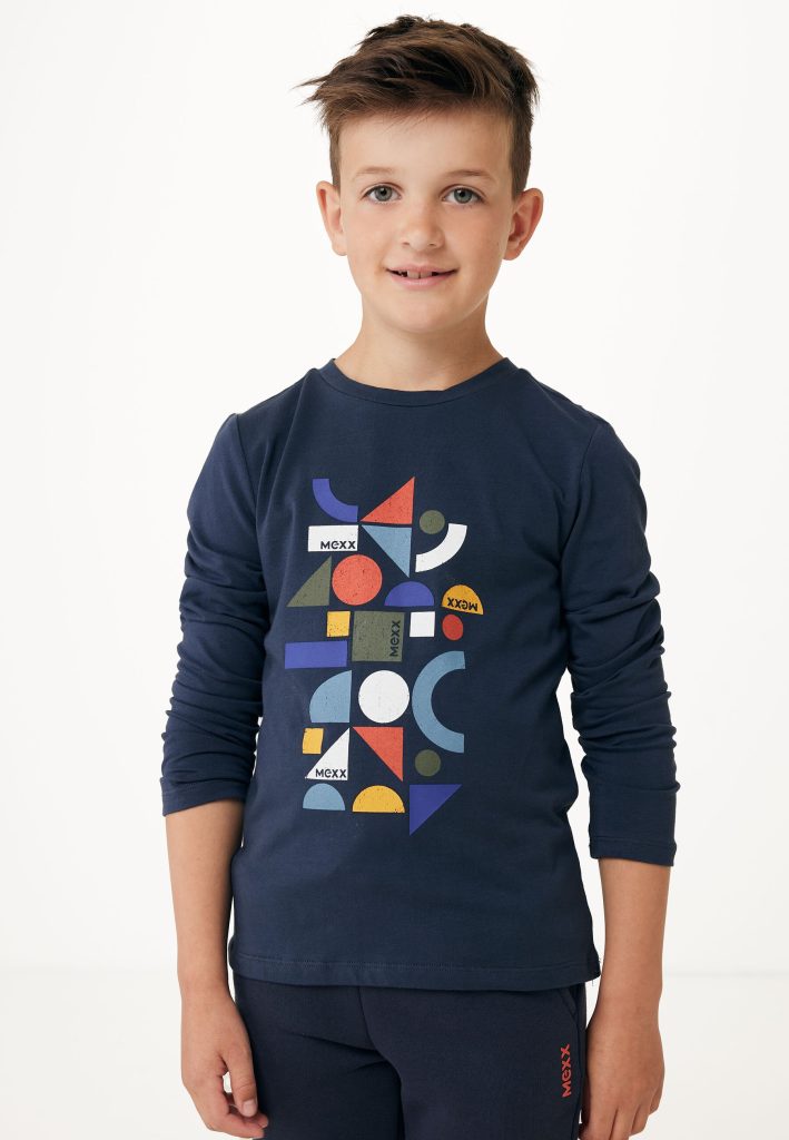 T-shirt Met Print Navy