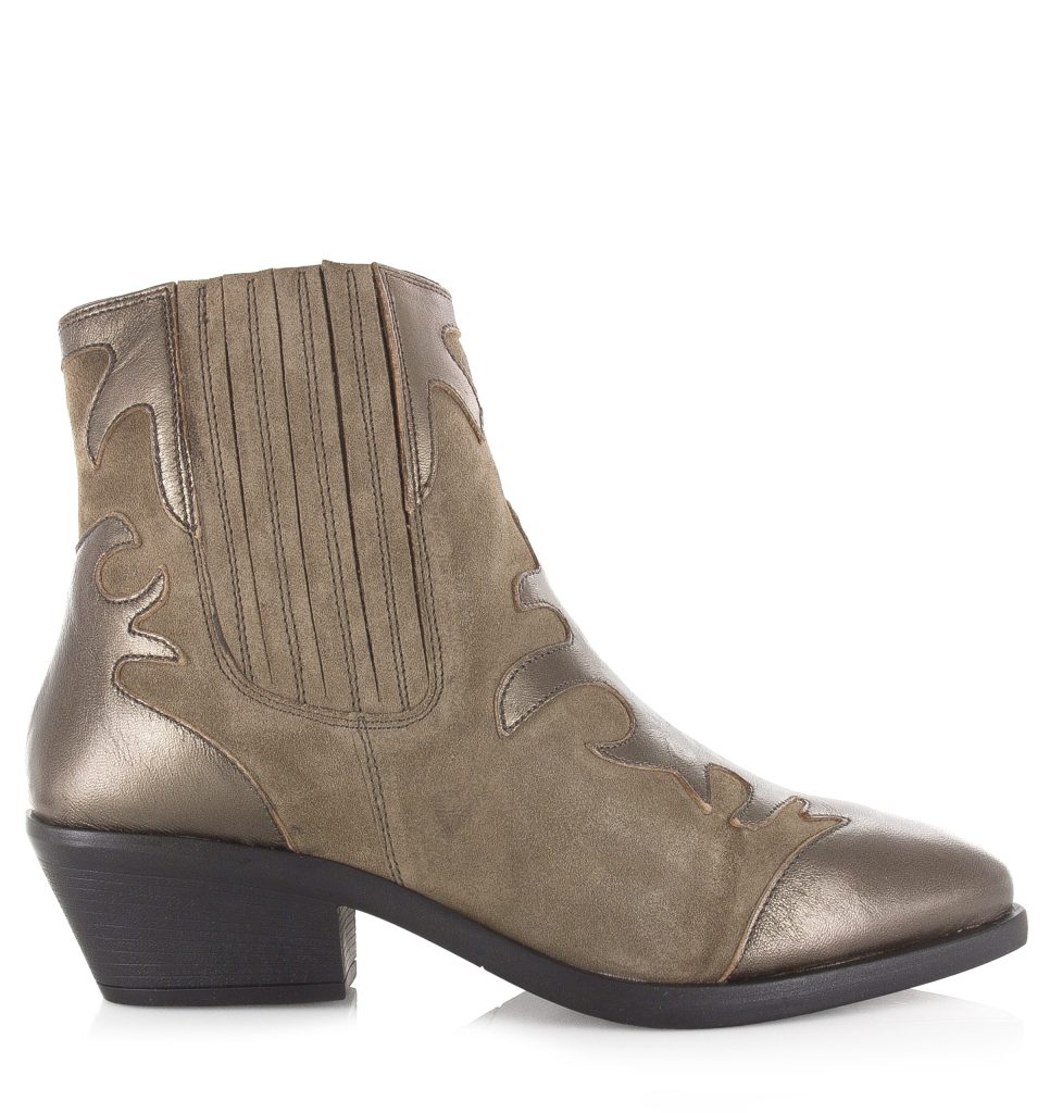 Maruti Tessy leather taupe metalic bronze western dames