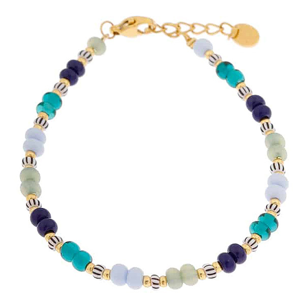 Label Kiki Armband blue oasis gold