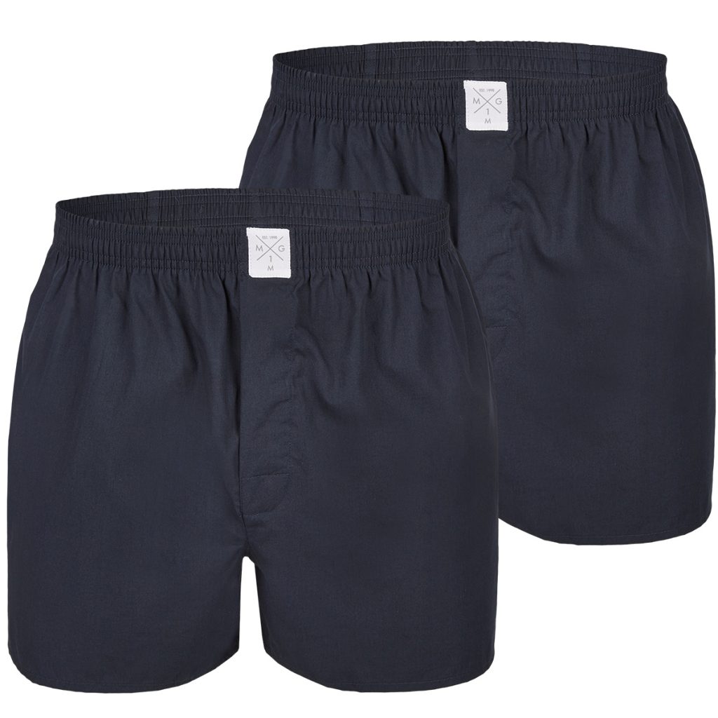 MG-1 Wijde boxershorts heren 2-pack navy uni