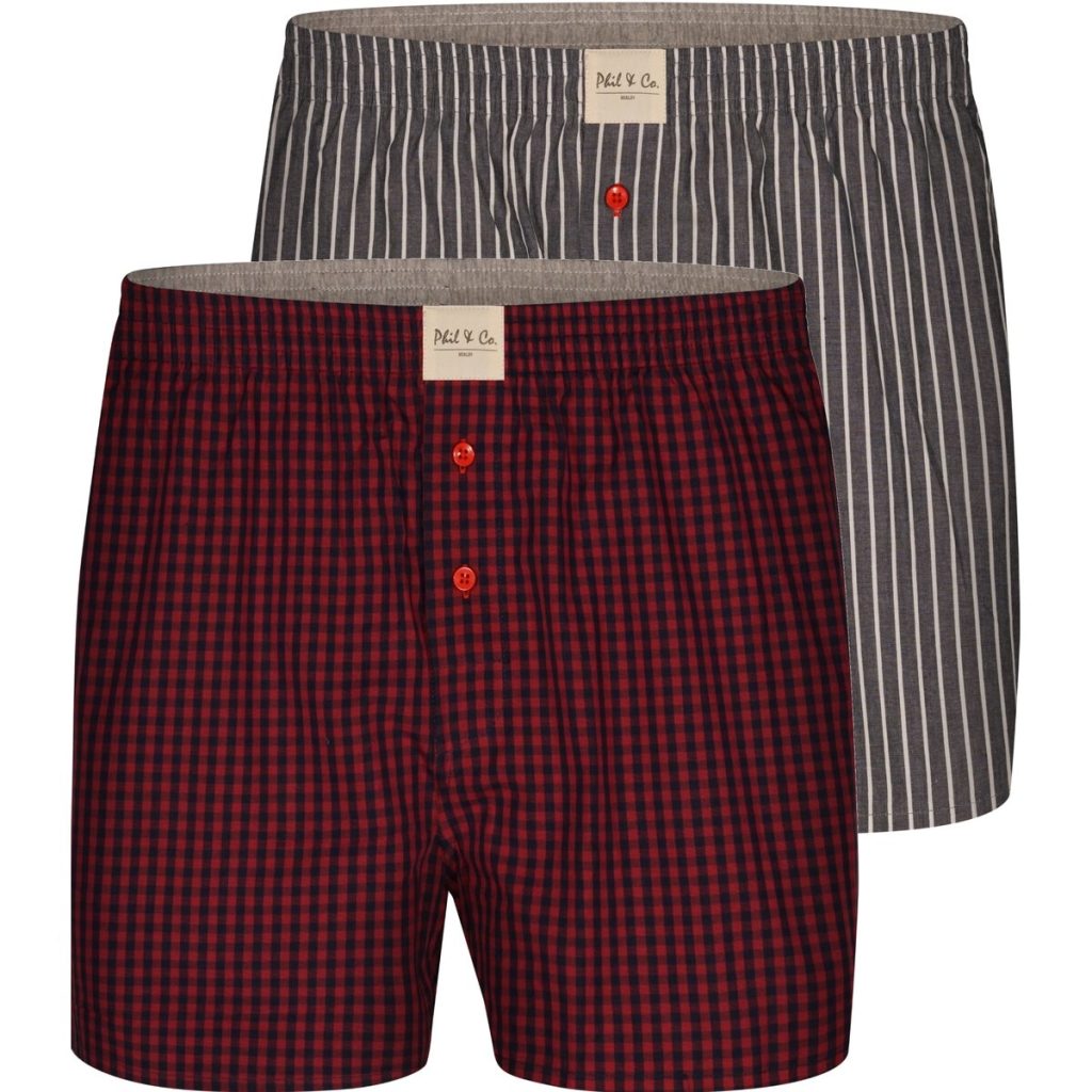 Phil & Co 2-pack wijde boxershorts heren ph-197