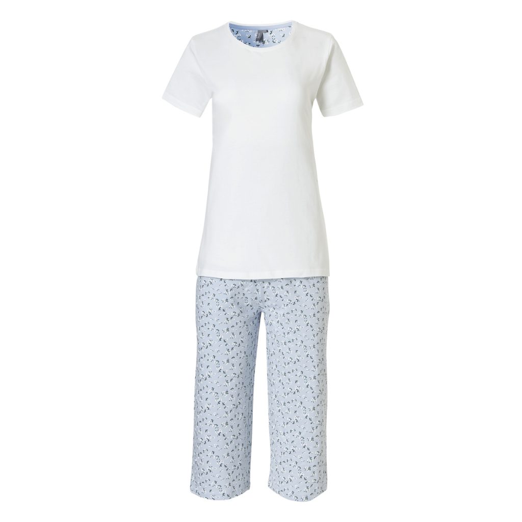 By Louise Dames capri korte pyjama set / blauw