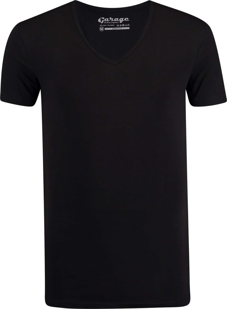 Garage Basis t-shirt diepe v-hals bodyfit