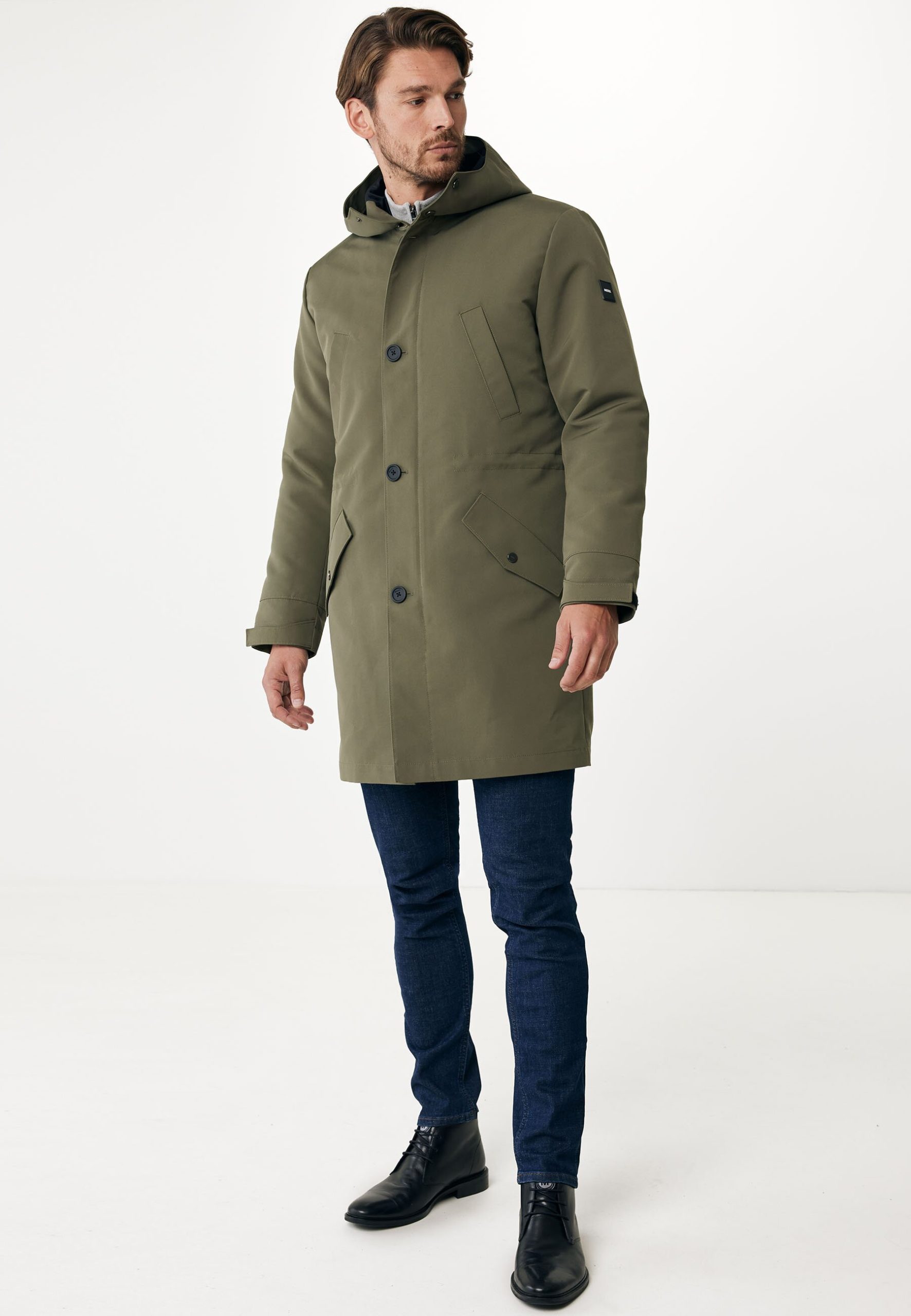 2 in 1 Parka Met Binnenjas Olijfgroen