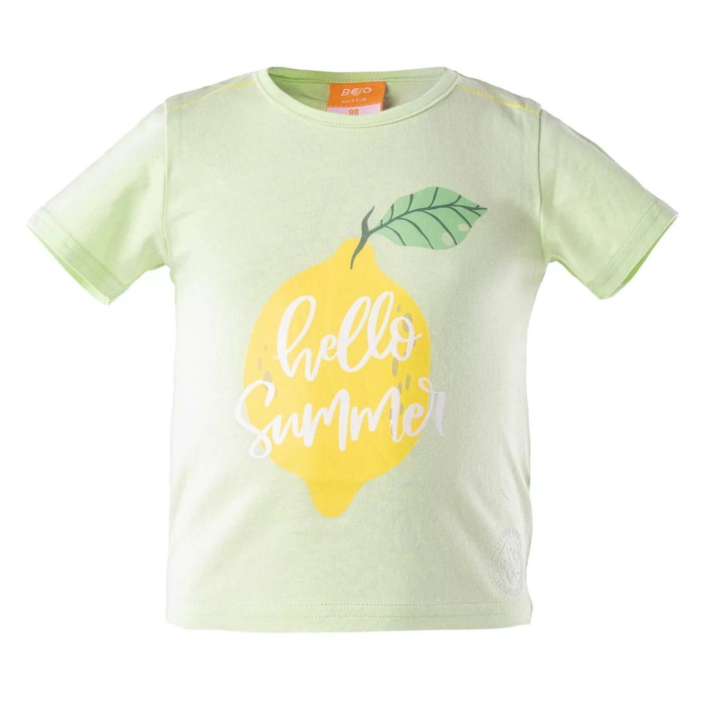 Bejo Kinderen/kinderen hallo zomer citroen t-shirt