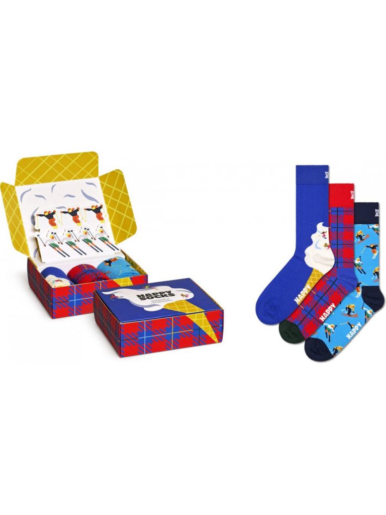 Happy Socks P000333 3-pack downhill skiing socks gift set