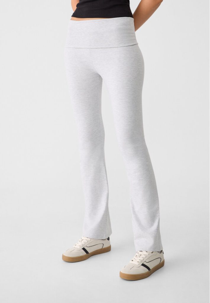 Stradivarius Klokkende leggings  Grijs melange XL