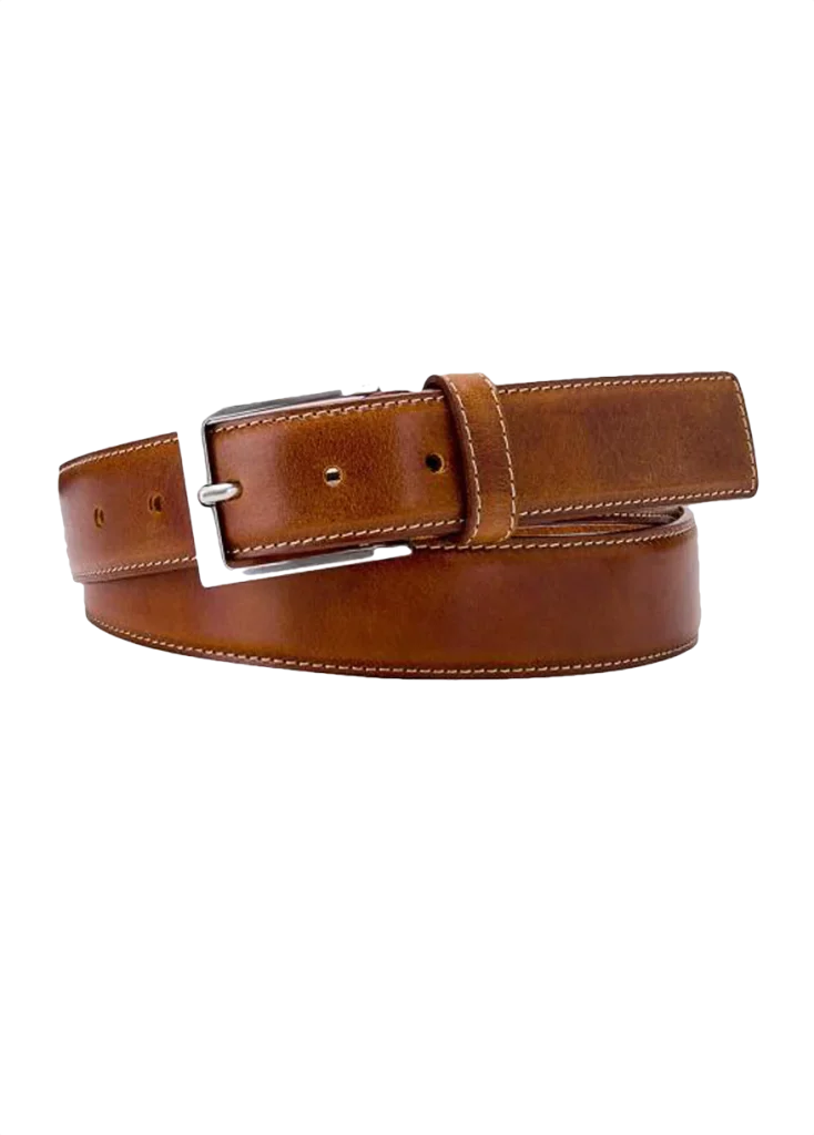 Michaelis Belt leather brushed met stiksel