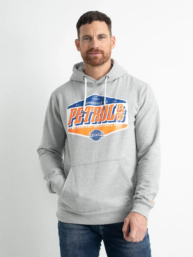 Petrol Industries Hoodie 9038 light grey melee