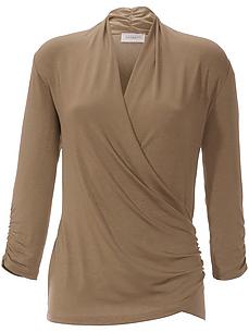 Shirt v-hals Van Peter Hahn beige