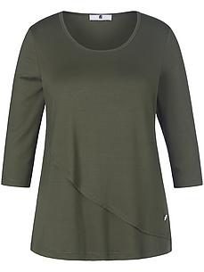 Shirt 3/4-mouwen en dubbele voorkant Van Anna Aura groen