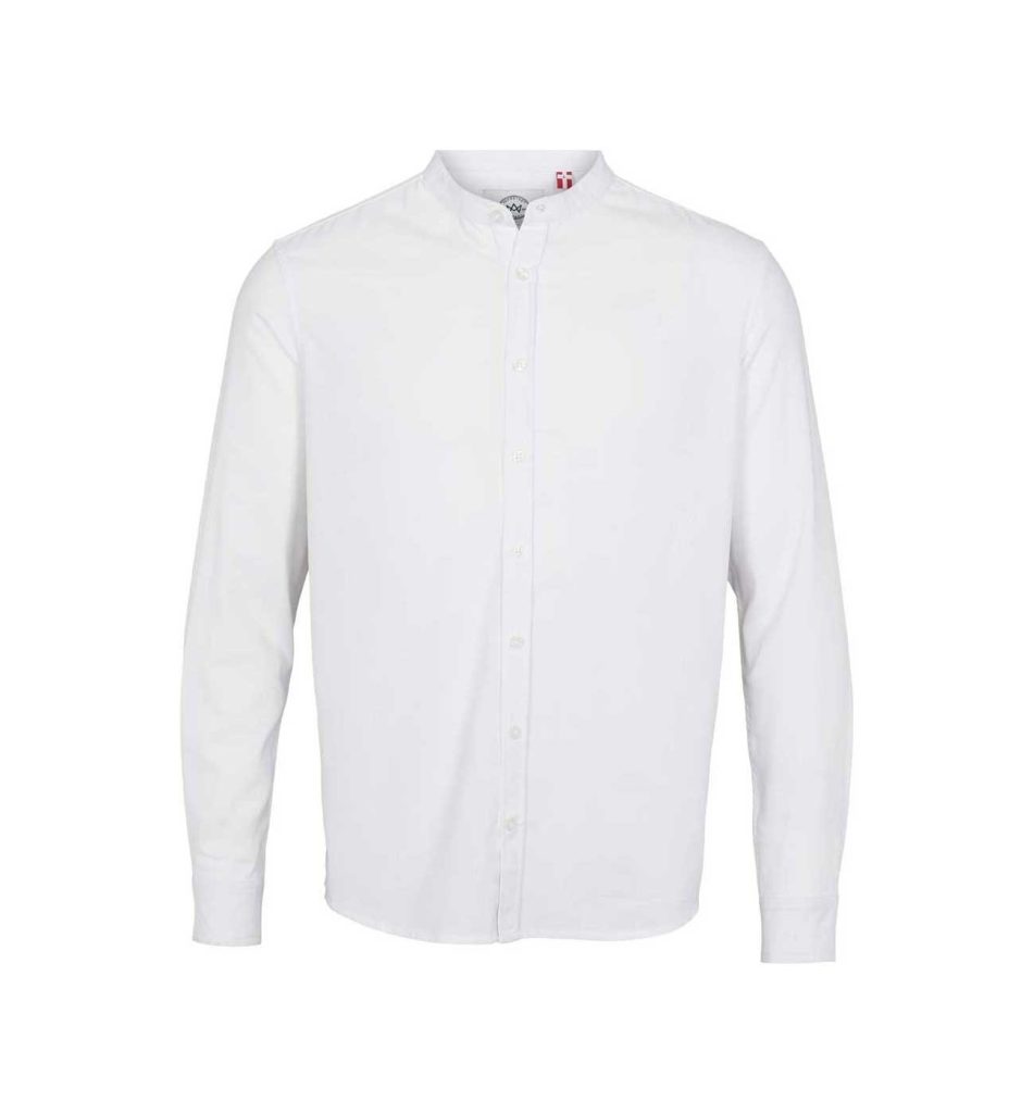 Kronstadt Ks3308 johan linen henley shirt white